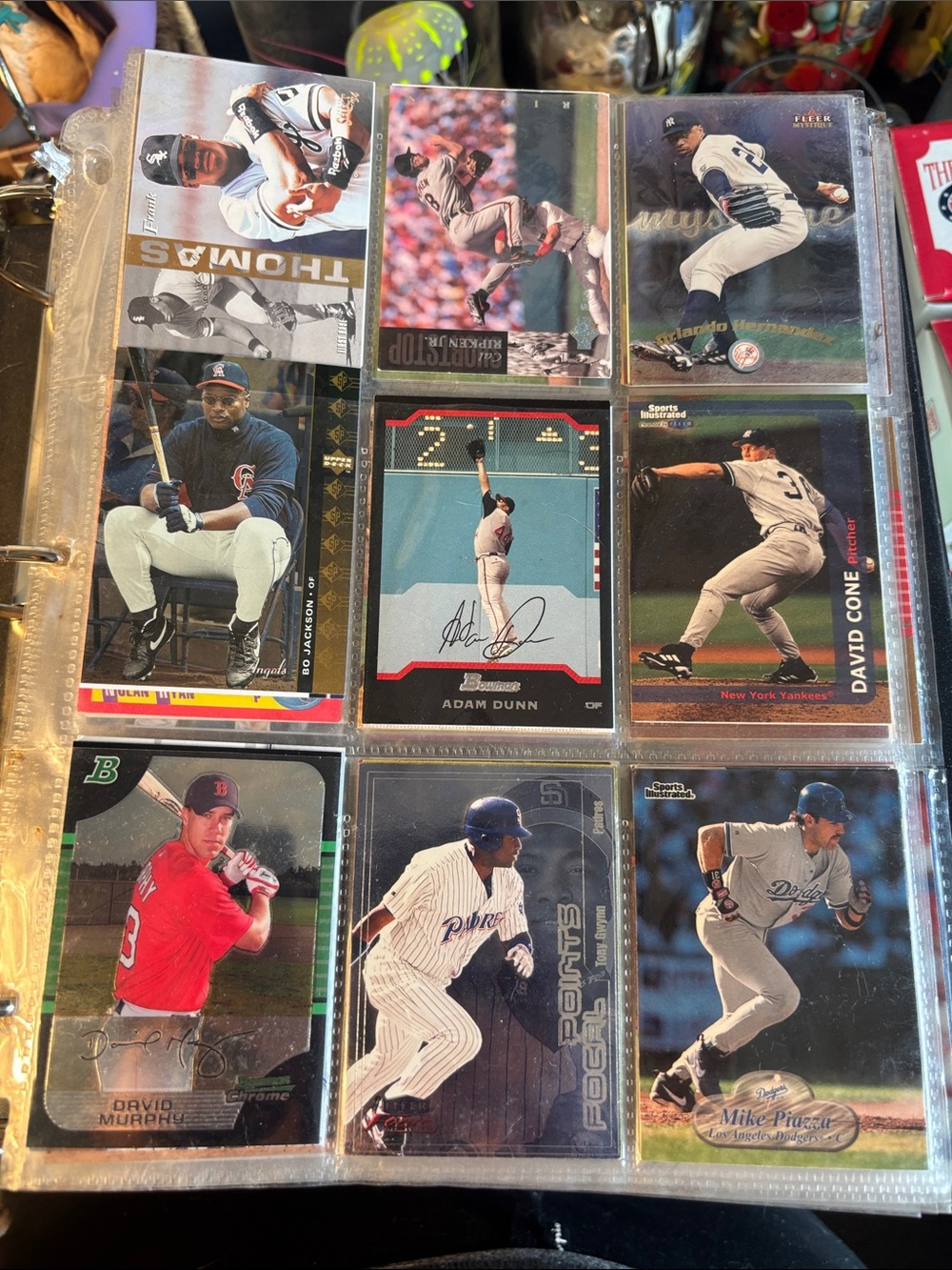 18 Sleeves Baseball cards (1990s -2020s) 300 cards Topps and Bowman, Rookies inc